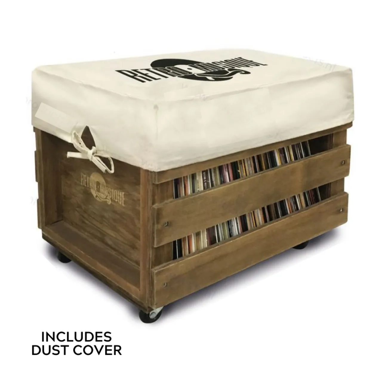 RM 12&#39; Wooden LP Crate - Natural