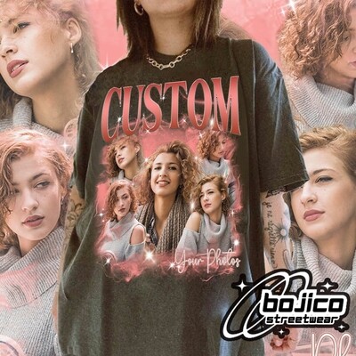Custom Photo - Vintage Graphic 90s Comfort Colors T-Shirt, Custom Your Own Bootleg Idea Here, Custom Valentine Shirt