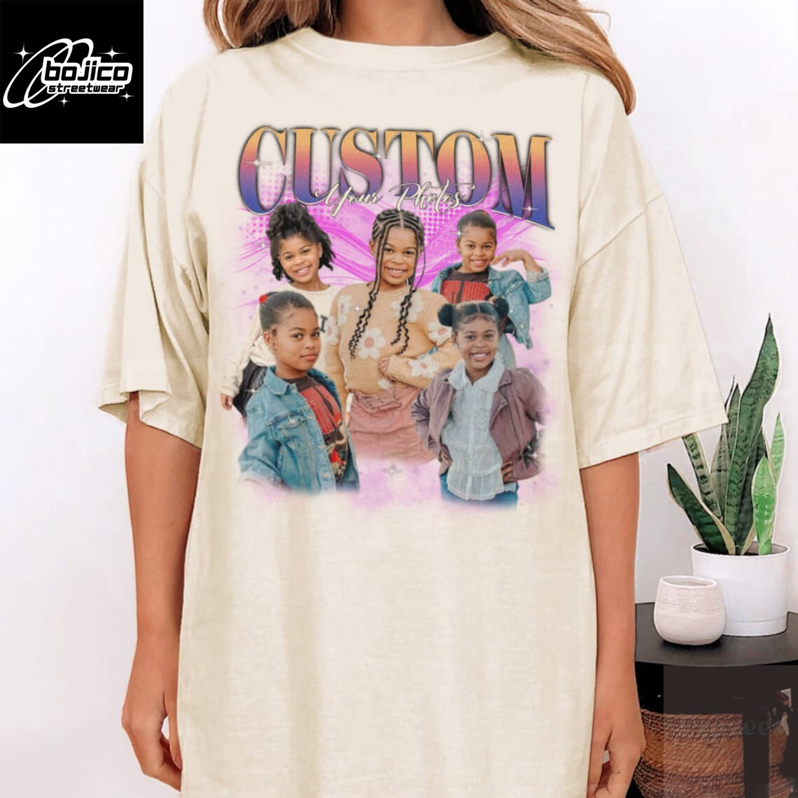 Custom Photo Rap Tee, Customize Text Images Idea Tee, Custom Photo - Vintage Graphic 90s Tshirt, Insert Your Design Here