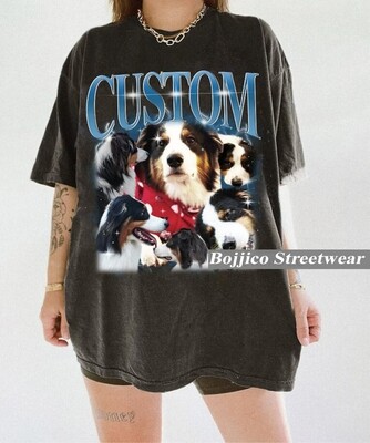 Custom Dog Cat Photo T-Shirt, Custom Your Own Picture Idea, Custom Cat Image Tee, Gift For Dog Lover