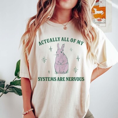 Rabbit Actually All Of My Systems Are Nervous Meme Shirt