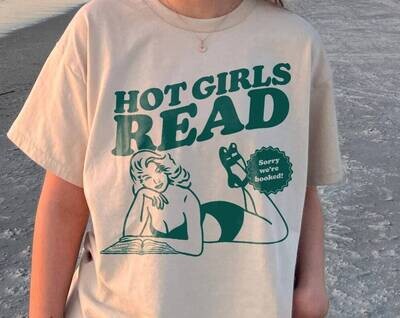 Hot Girls Read Shirt, Bookish T-Shirt For Her, Retro Reader Hoodie, Smut Slut Book Addict Gift, Romance Reader Shirt