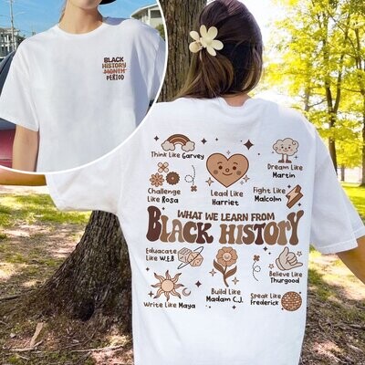 What We Learn From Black History Period Shirt, People in Black History African American Shirt, Black Month Gift