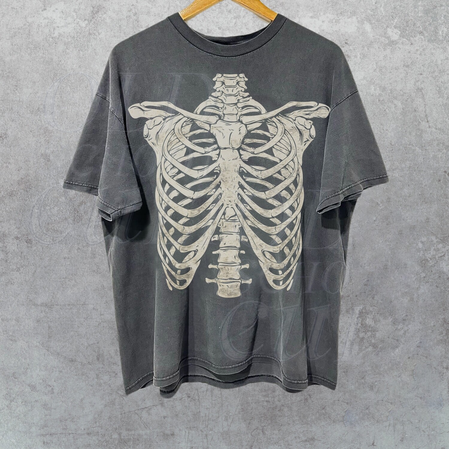 Skeleton Rib Vintage Graphic Shirt, Rib Cage Shirt, Retro Skeleton Tee, 90s Skull Shirt, Spooky Shirt, Y2k Skull Tee