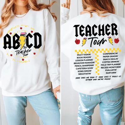 ABCD Teacher Tour Shirt, Retro Teacher Shirt, Back To School, End of Year Tee, Kindergarten Teacher Shirt