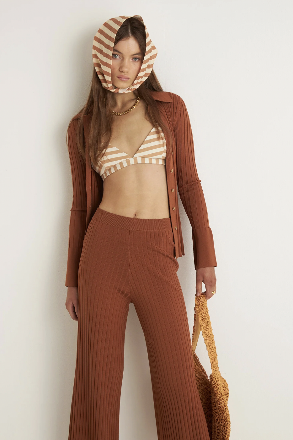 Grasslands Rib Pant - Rust, Colour: Rust, Size: S