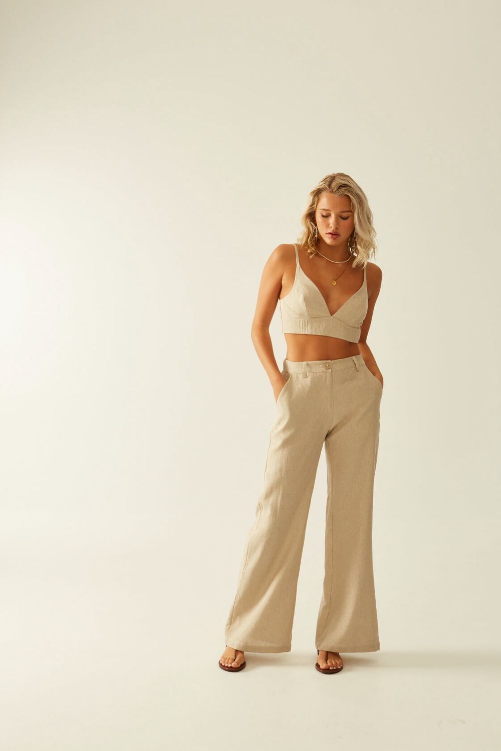 Demeter Top - Beige/Gold