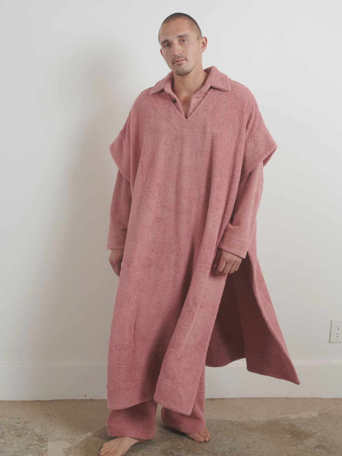 The Long Open Kaftan - Rose