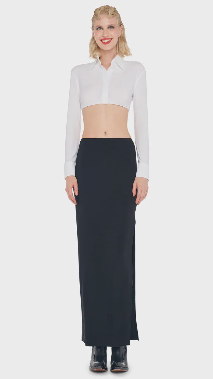 Side Slit Long Skirt