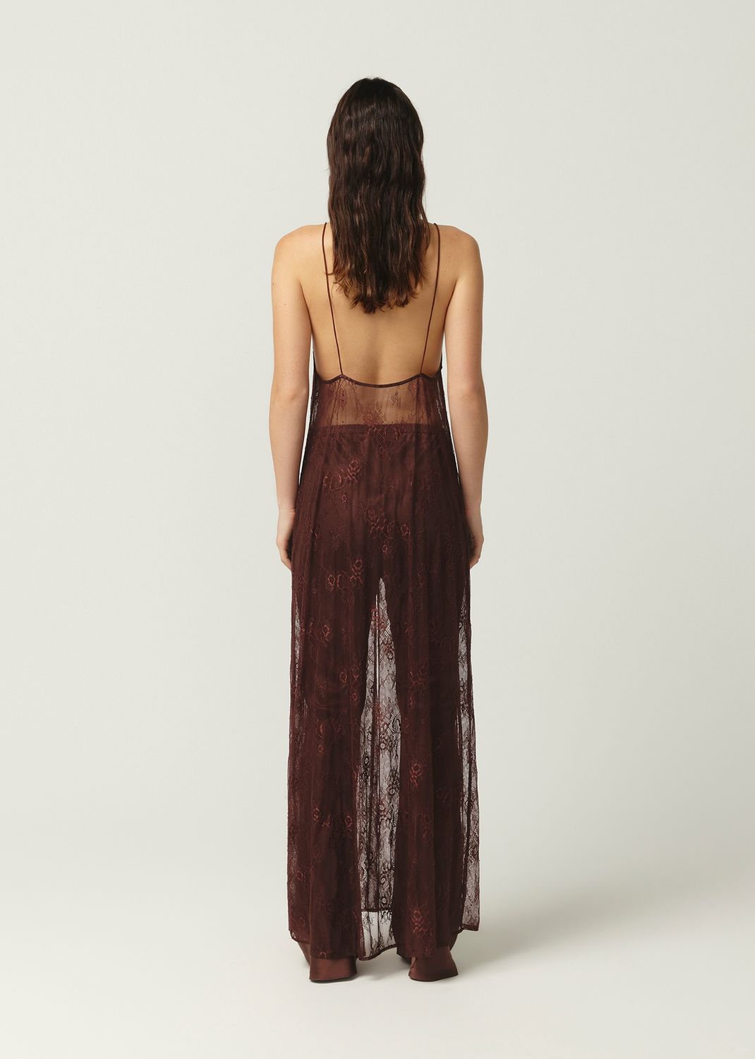 Chocolate Silk Bias Cut Pant