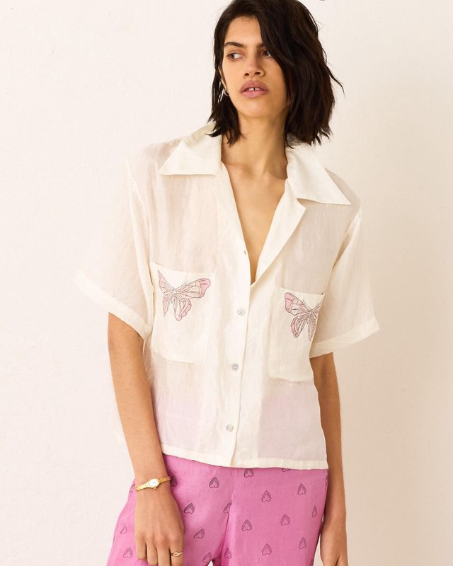 Stevie Butterfly Garden Shirt