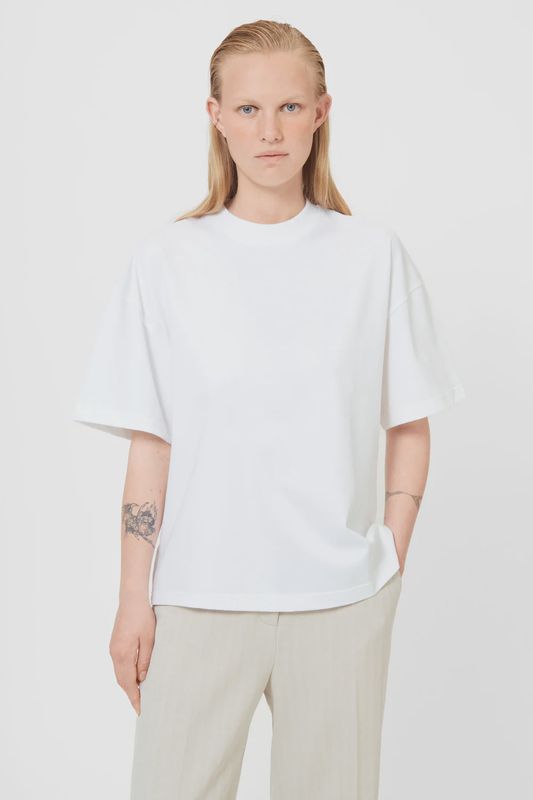 Aria T-Shirt - White/Pink Writing