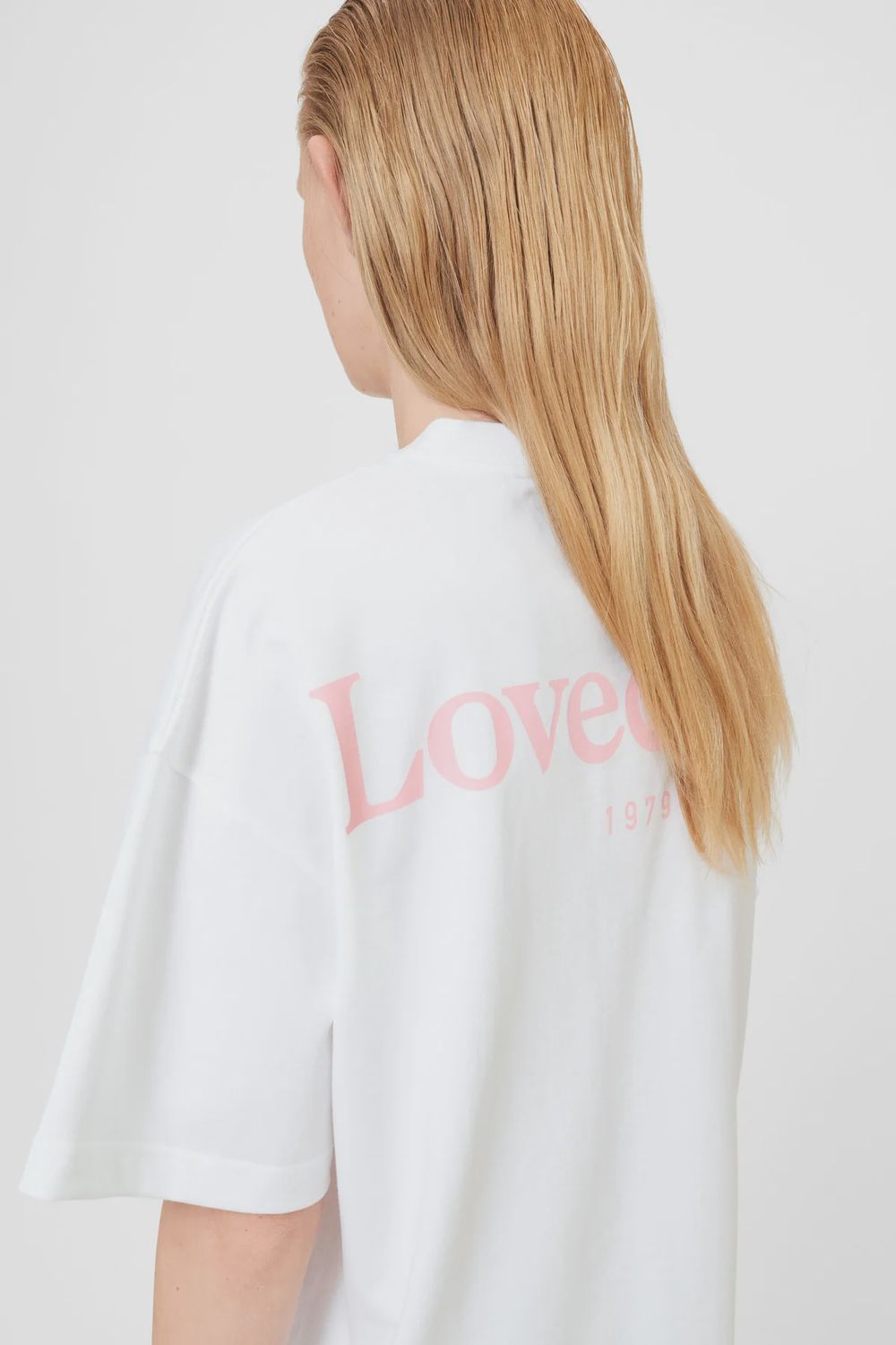 Aria T-Shirt - White/Pink Writing