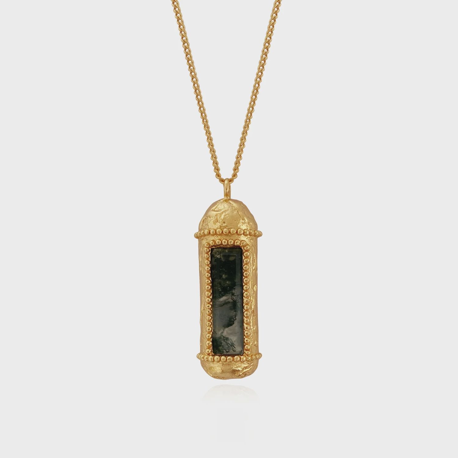 Night Birds Necklace - Moss Green