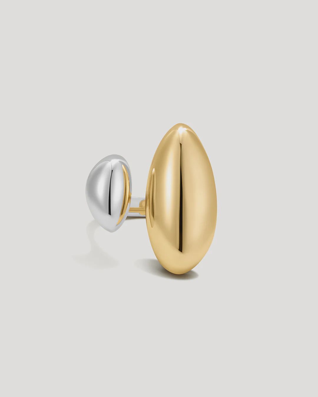 The Two Tone Chrome Orb Ring