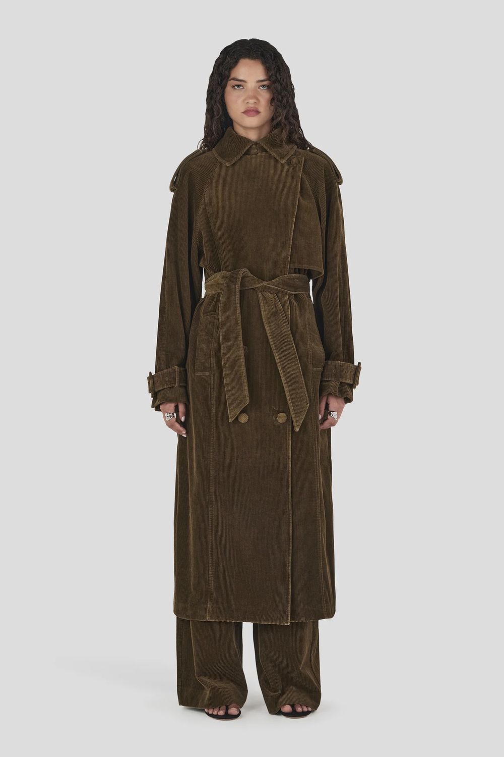Flynn Cord Trench Coat