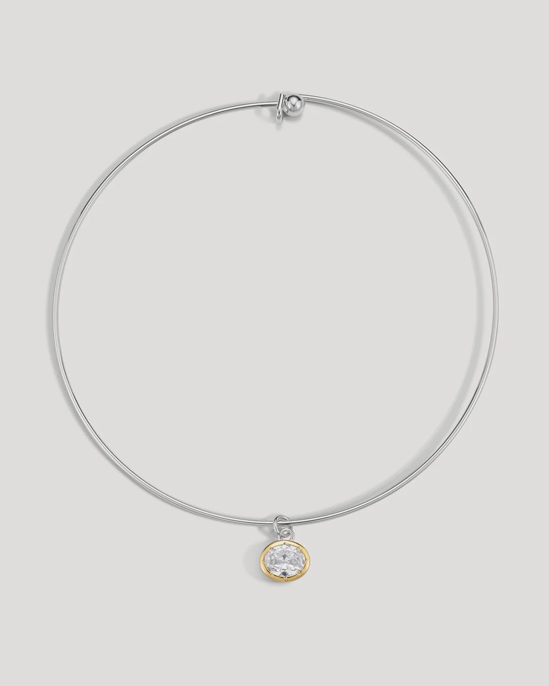 The Marais Pendant Wire Necklace - Silver