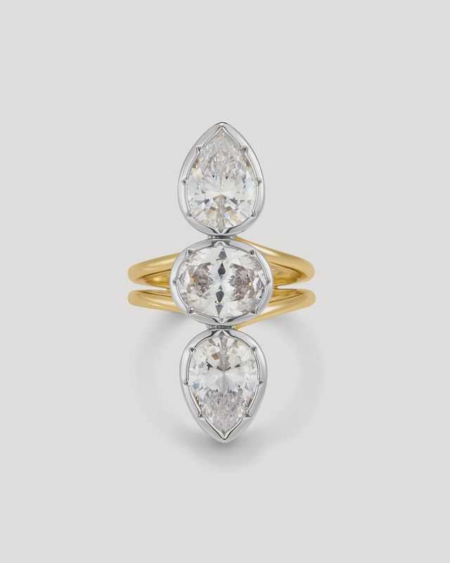 The Marais Triple Statement Ring - Gold
