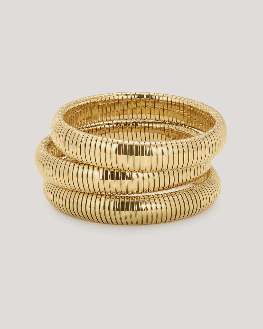 Flex Snake Chain Bracelet Set - Gold
