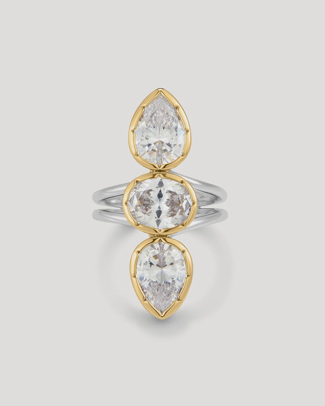 The Marais Triple Statement Ring - Silver