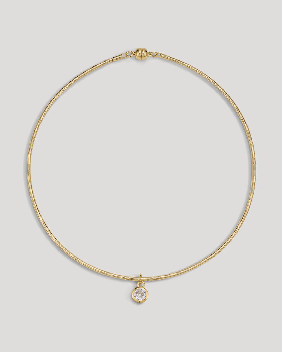 The Georgia Stone Omega Necklace - Gold