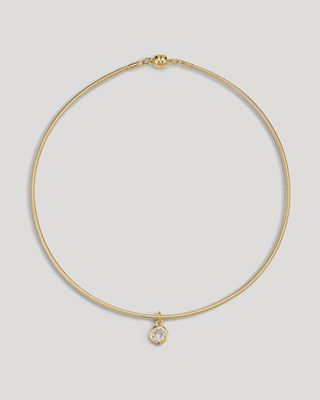 The Georgia Stone Omega Necklace - Gold