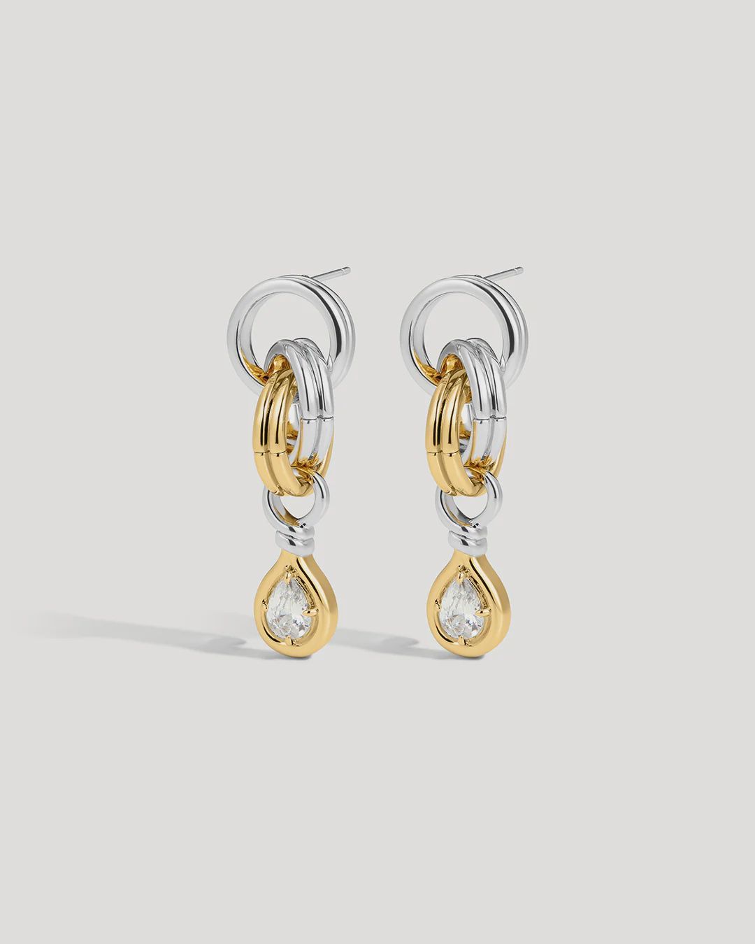 The Georgia Stone Twisted Studs - Silver