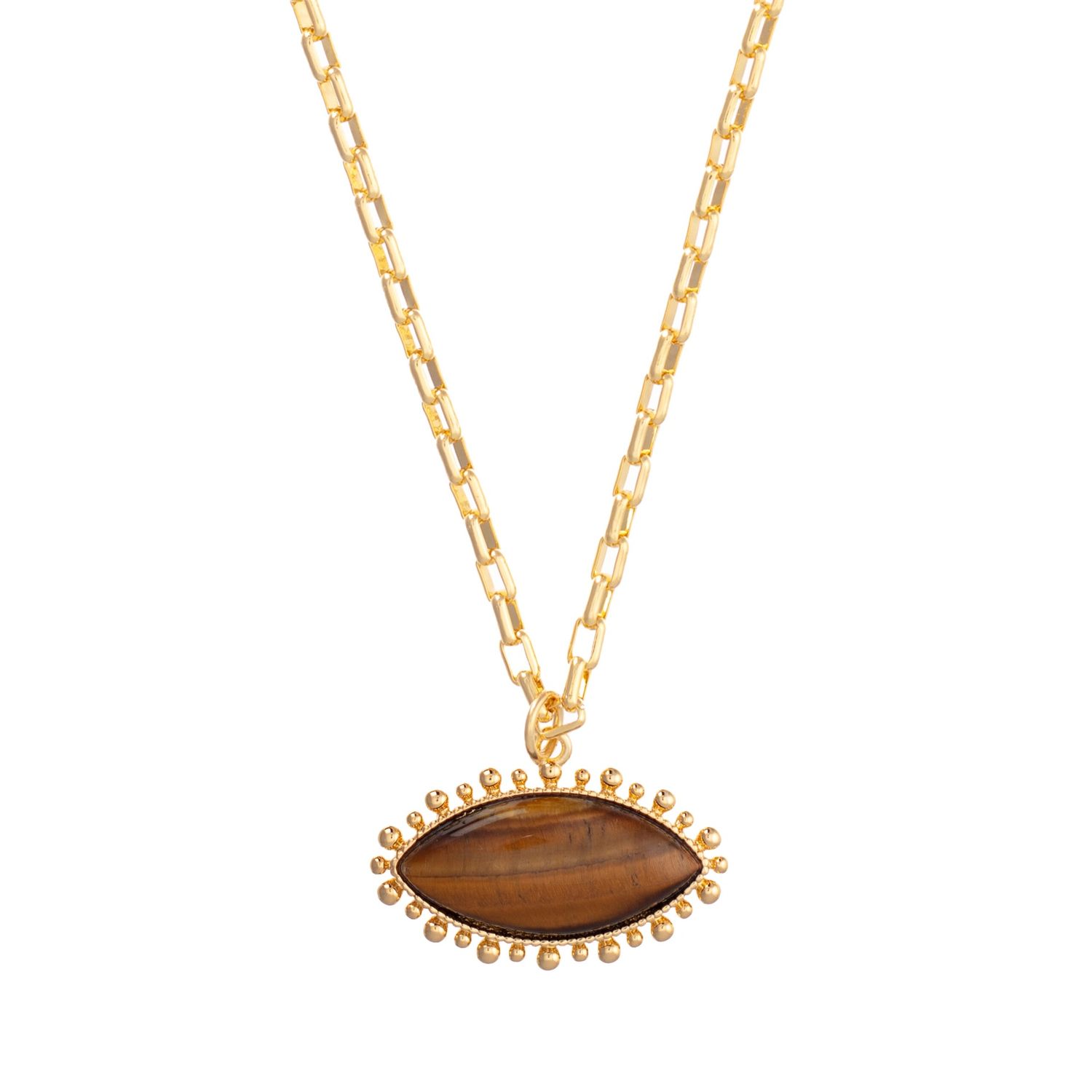 Tigers Eye Pendant Necklace