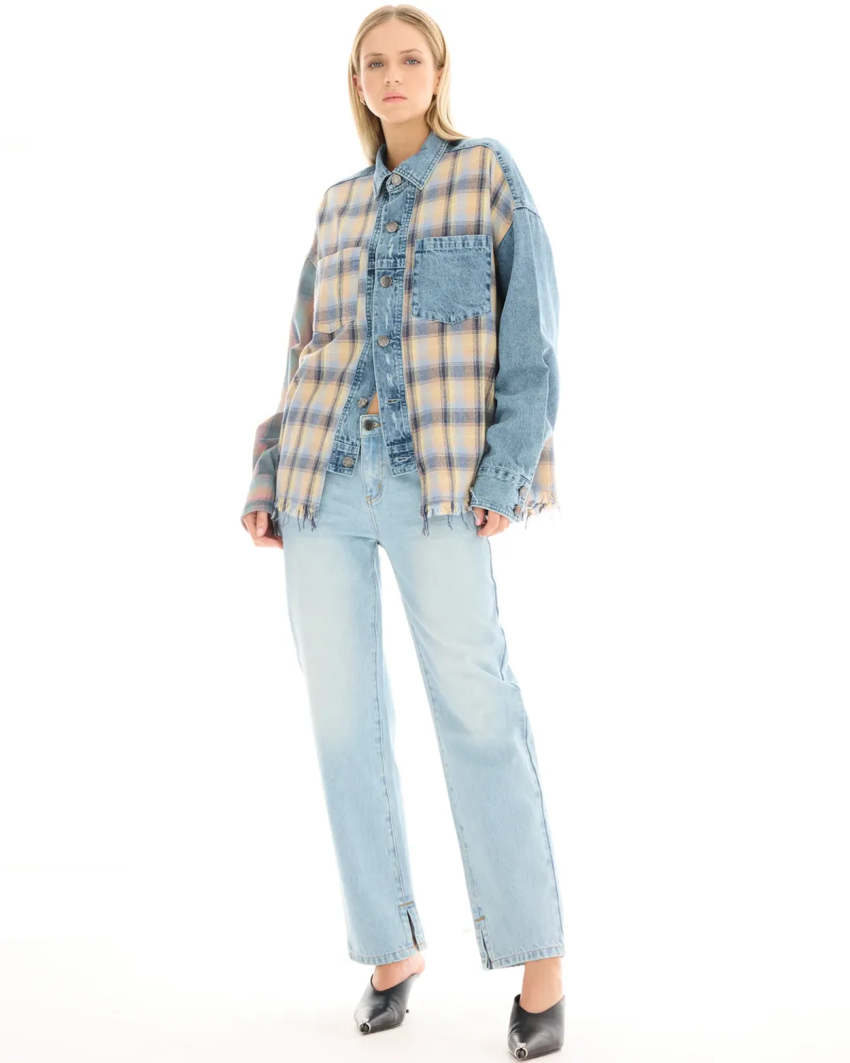 Denim &amp; Flannel Shirt