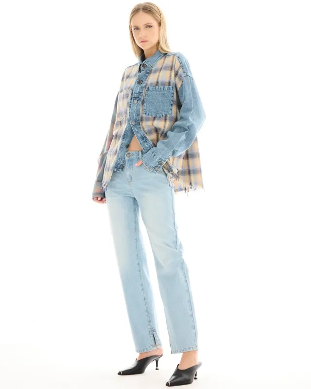 Denim &amp; Flannel Shirt