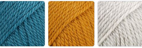 Breipakket XXL Sjaal petrol-mosterd-parelgrijs