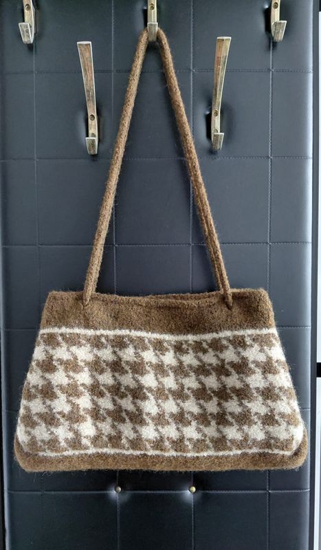 Vilten handtas Pied de Poule