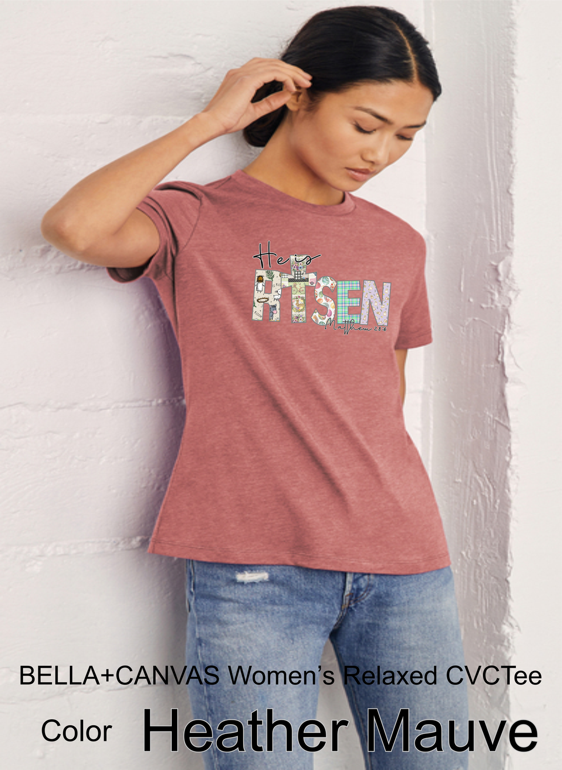 Easter He is Risen Ladies Shirt