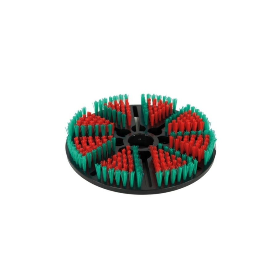 Biber borstel heel hard (rood/groen)