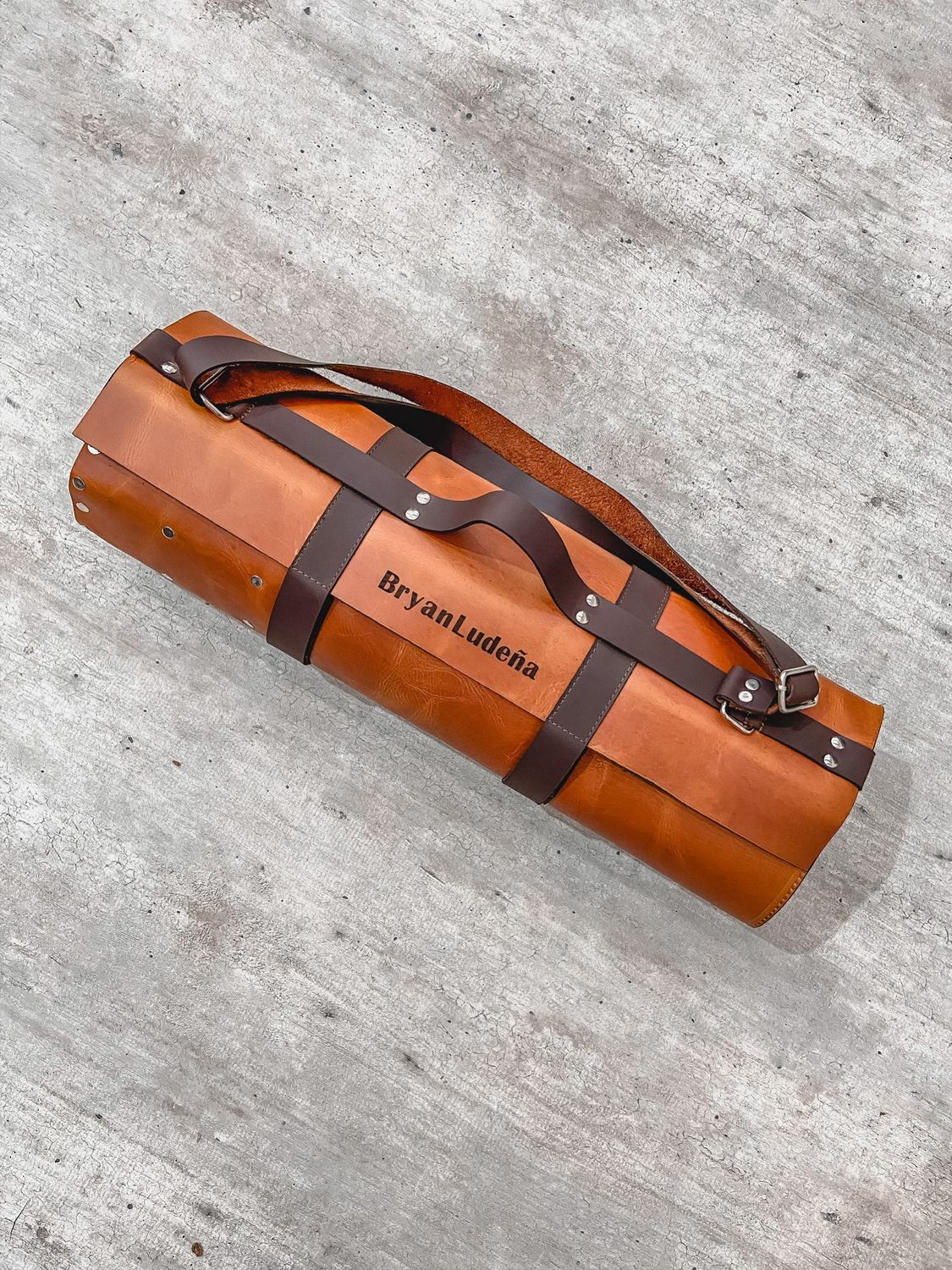 Personalized Leather Knife Case for Chefs and Butchers