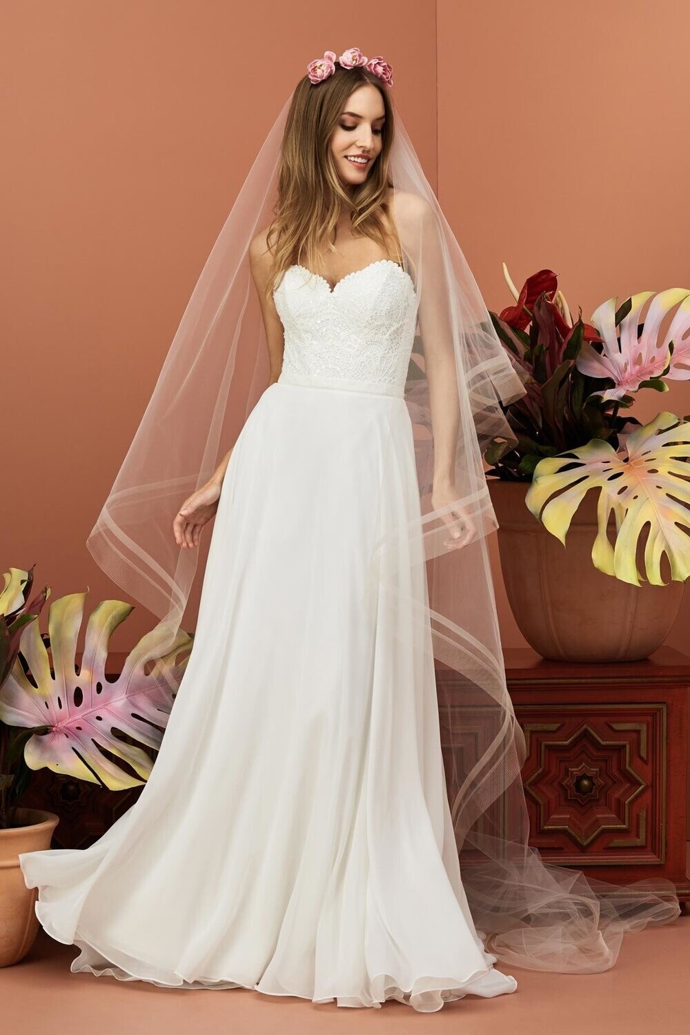 Wtoo by Watters Dress 11700B Gertrude Ivory Size 12