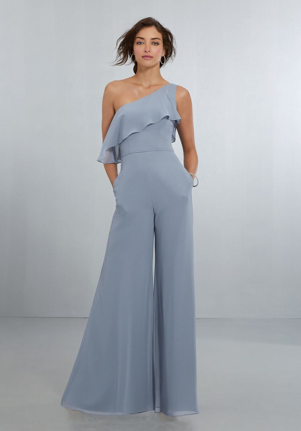 Morilee Bridesmaid Jumpsuit 21574 Dove Size 10