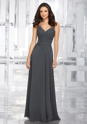 Morilee Bridesmaid Dress 21544 Charcoal Size 20