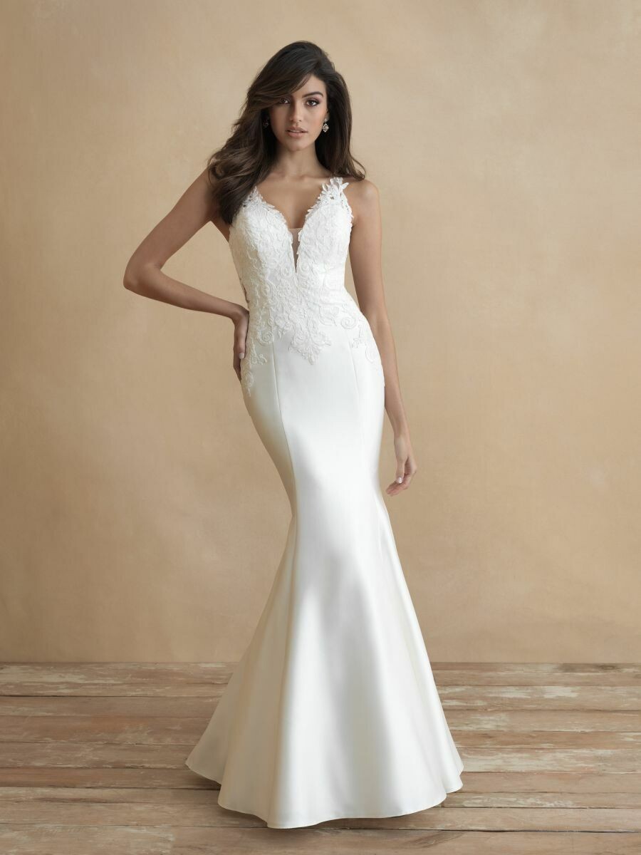 Allure Romance Dress 3313 Ivory/Nude Size 12