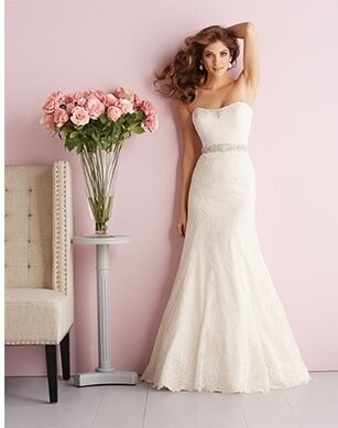 Allure Romance Dress 2703 Ivory Size 12