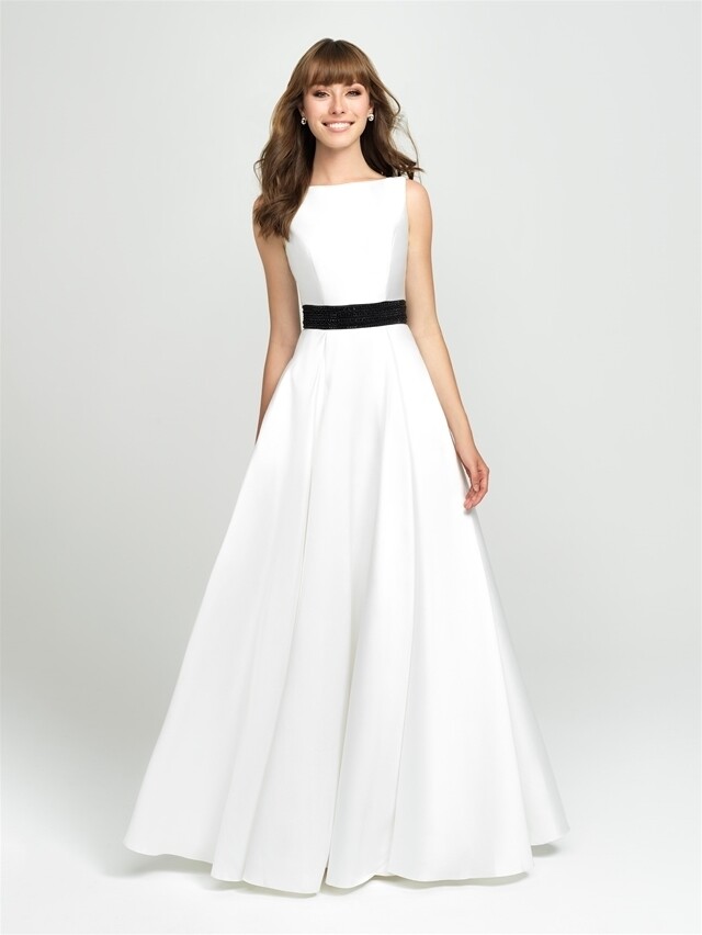 Madison James Dress 19-145 Ivory Size 14