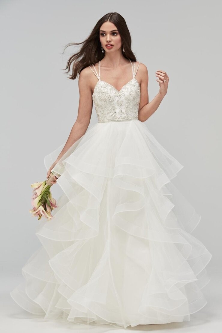 Wtoo by Watters Dress 19000 Moira Ivory/Oyster Size 10