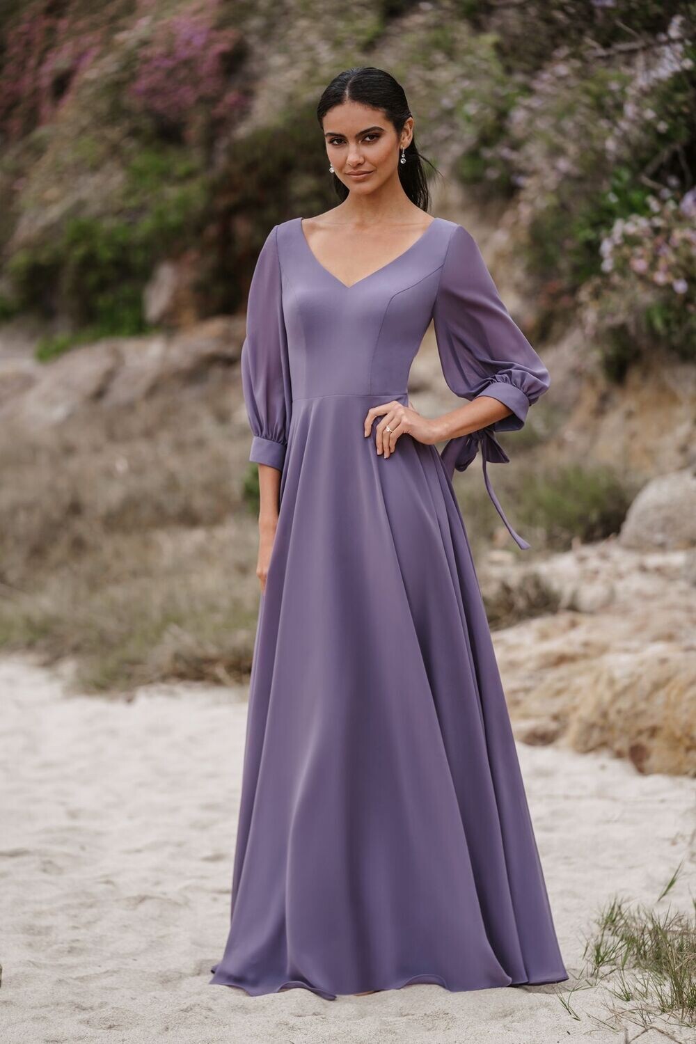 Allure Bridesmaid Dress 1692 Silver Rose Size 18