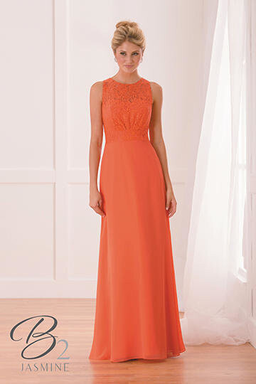 B2 by Jasmine Bridesmaid Dress B173005 Grapefruit Size 10