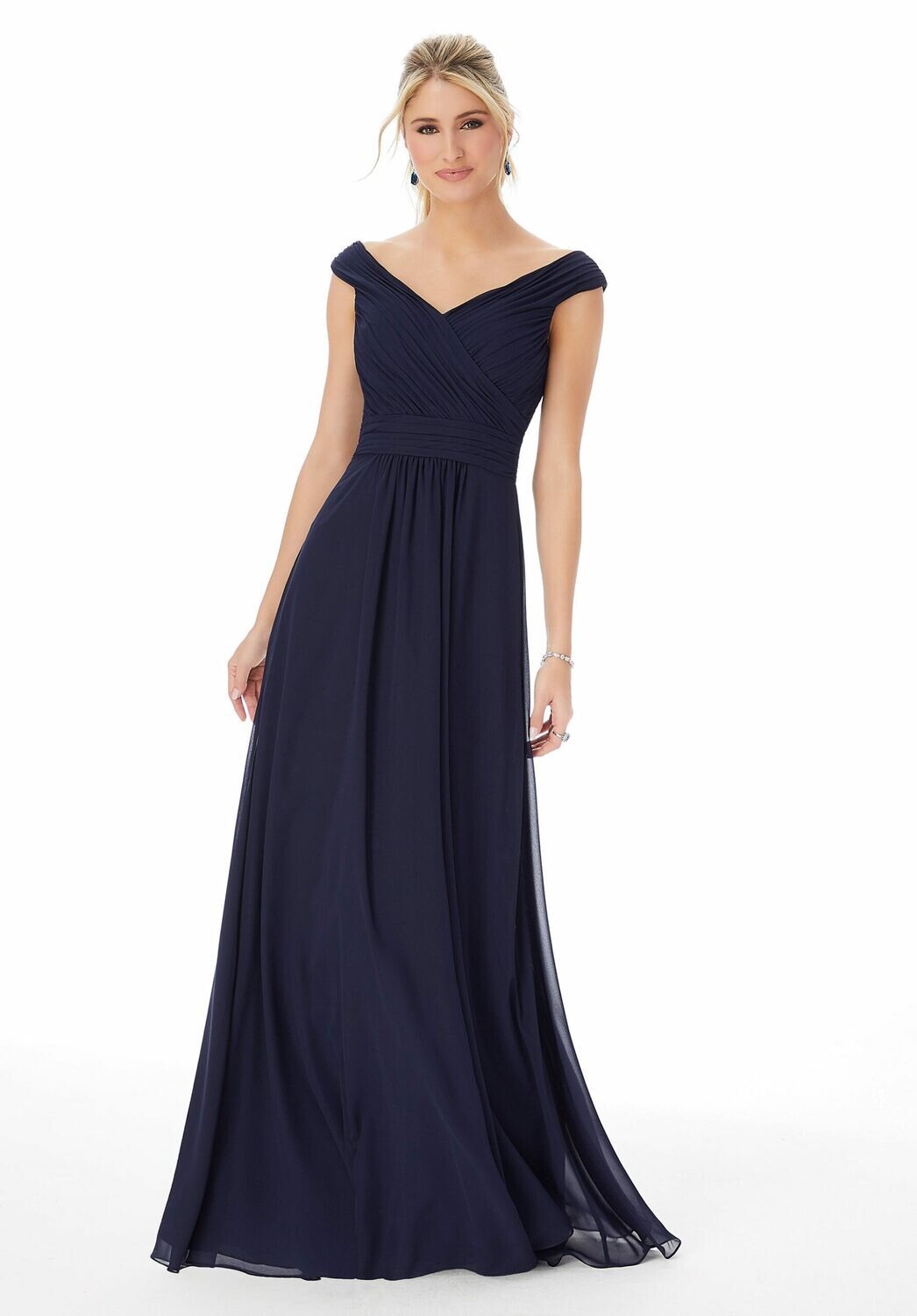 Morilee Bridesmaid Dress 13102 Navy Size 22