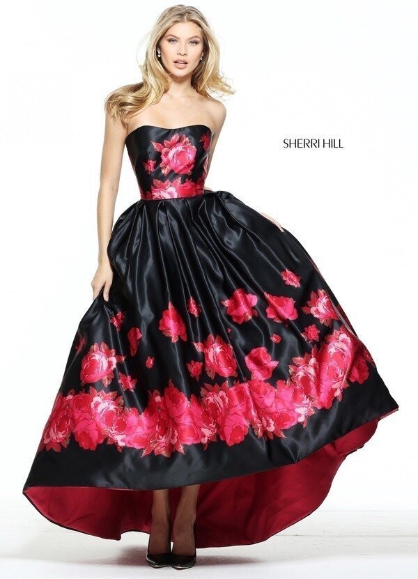 Sherri Hill Dress 51055 Black/Red Size 6