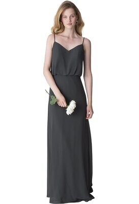 Bill Levkoff Bridesmaid Dress 1266 Charcoal Size 10