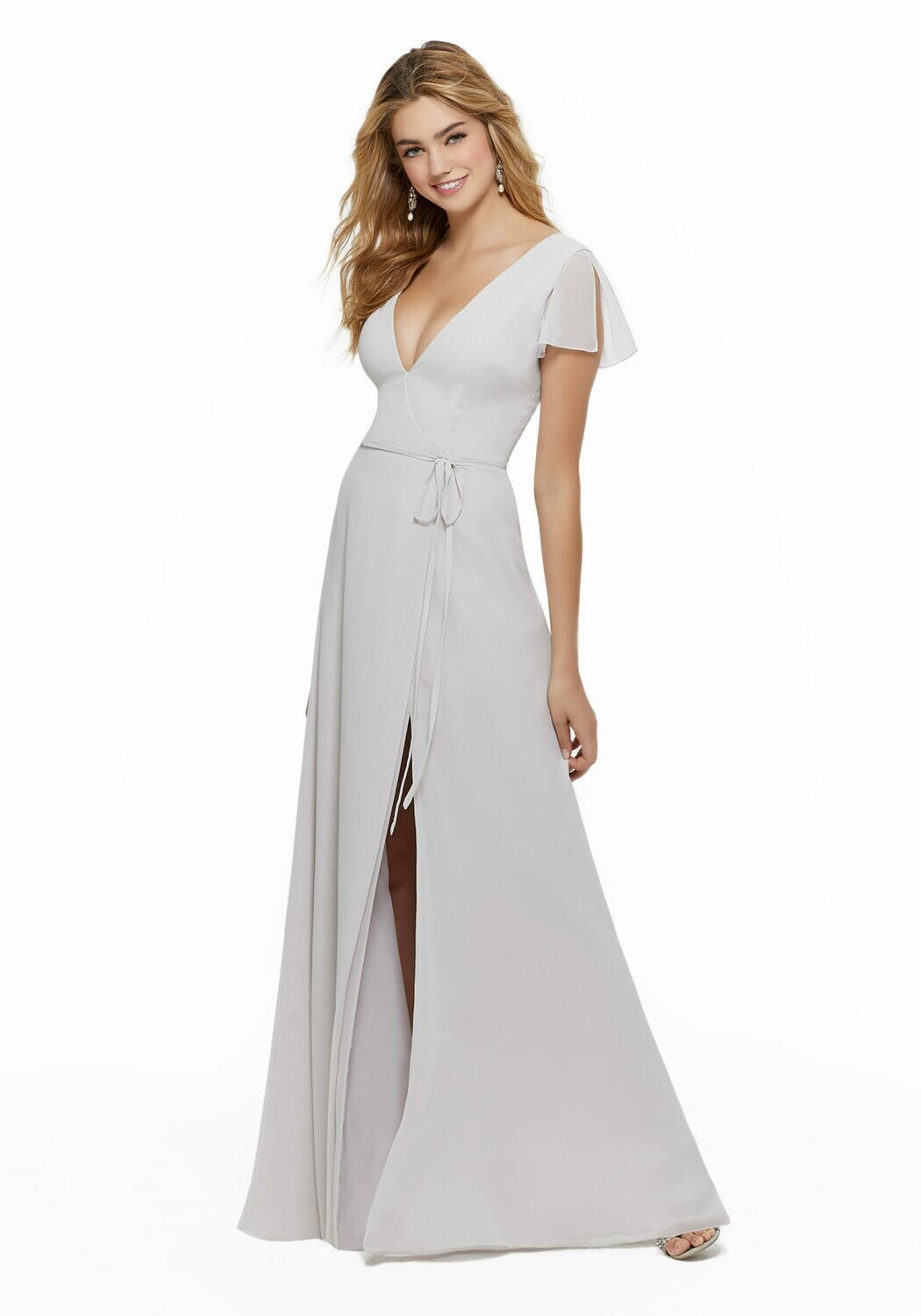 Morilee Bridesmaid Dress 21640 Silver Size 16