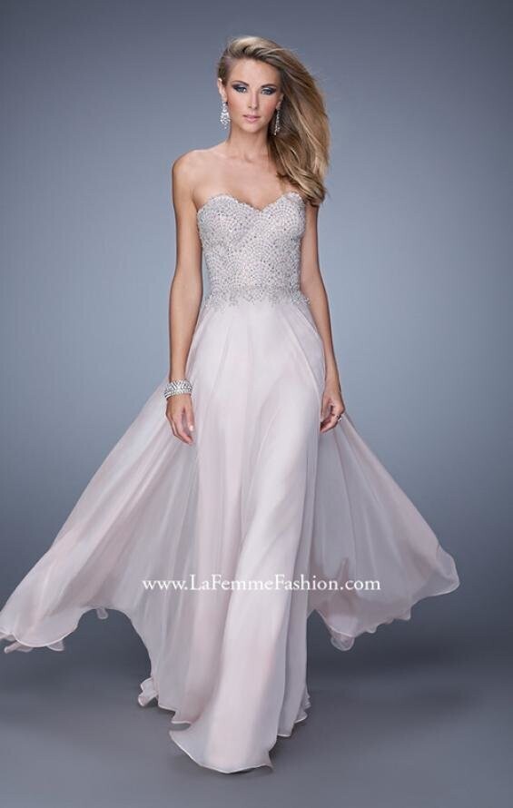 La Femme Dress 21397 Blush Size 8