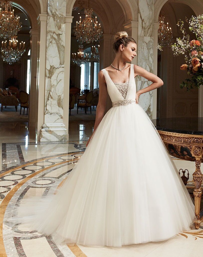 Casablanca Dress 2091 Ivory/Ivory/Silver Size 12